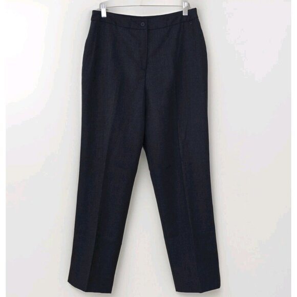 Jones Basics Pants Women 12 Gray Wool Lined Office Mature No Stretch - Picture 1 of 16